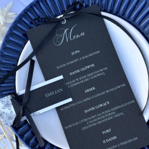 Menu Black Bow