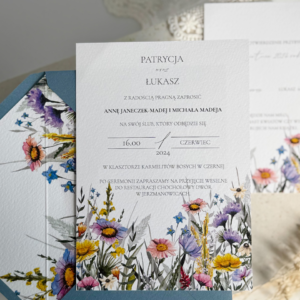 Zaproszenie Ślubne WILD FLOWERS – ręcznie malowane, kwiatowy motyw