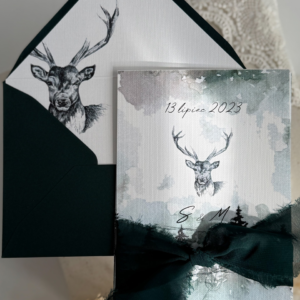 Zaproszenie Ślubne DEER – z leśnym motywem jelenia