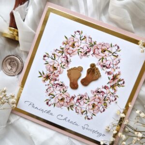 Pamiątka Chrztu Świętego - Złote stópki